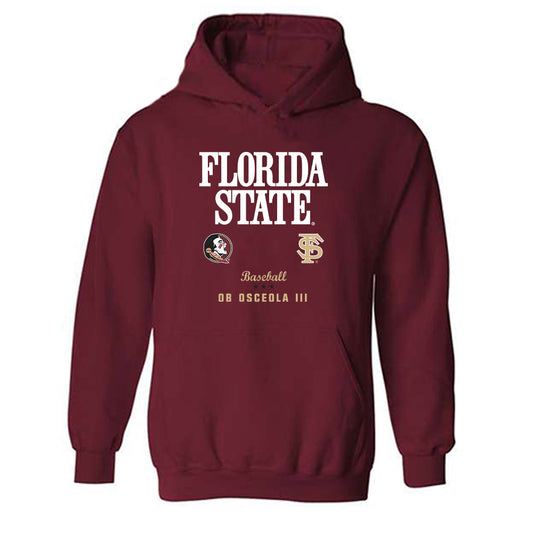 FSU - NCAA Baseball : OB Osceola III - Fashion Shersey Hooded Sweatshirt-0