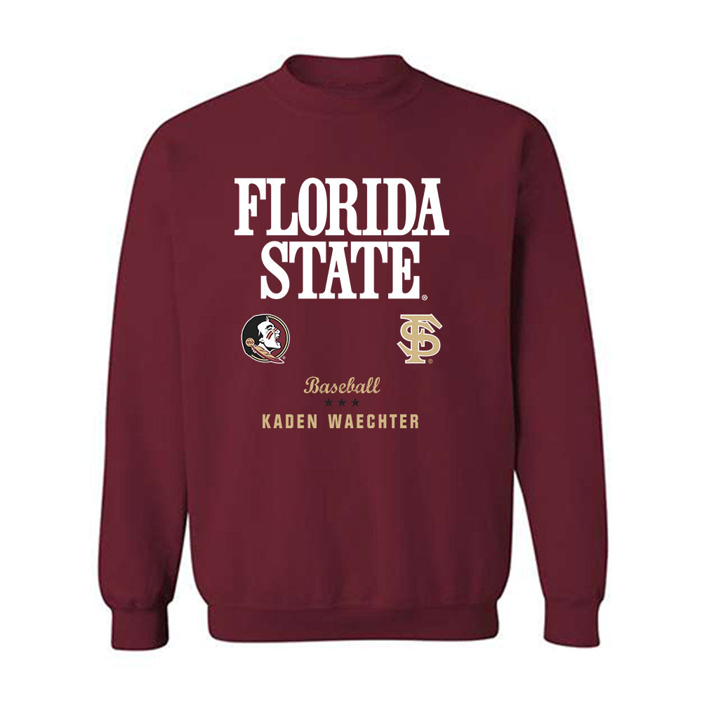 FSU - NCAA Baseball : Kaden Waechter - Fashion Shersey Crewneck Sweatshirt-0