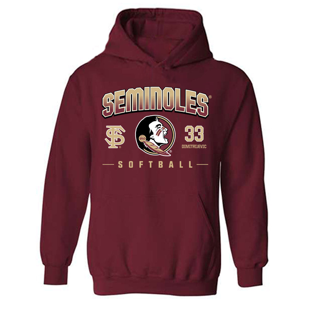 FSU - NCAA Softball : Lisabella Dimitrijevic - Fashion Shersey Hooded Sweatshirt-0