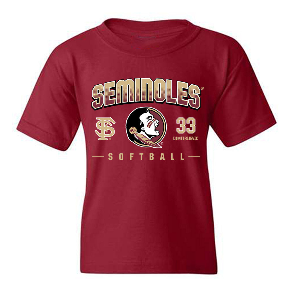FSU - NCAA Softball : Bella Dimitrijevic - Fashion Shersey Youth T-Shirt-0