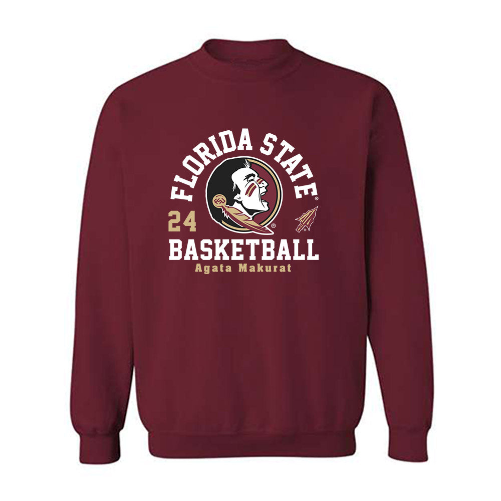 FSU - NCAA Women's Basketball : Agata Makurat - Fashion Shersey Crewneck Sweatshirt-0