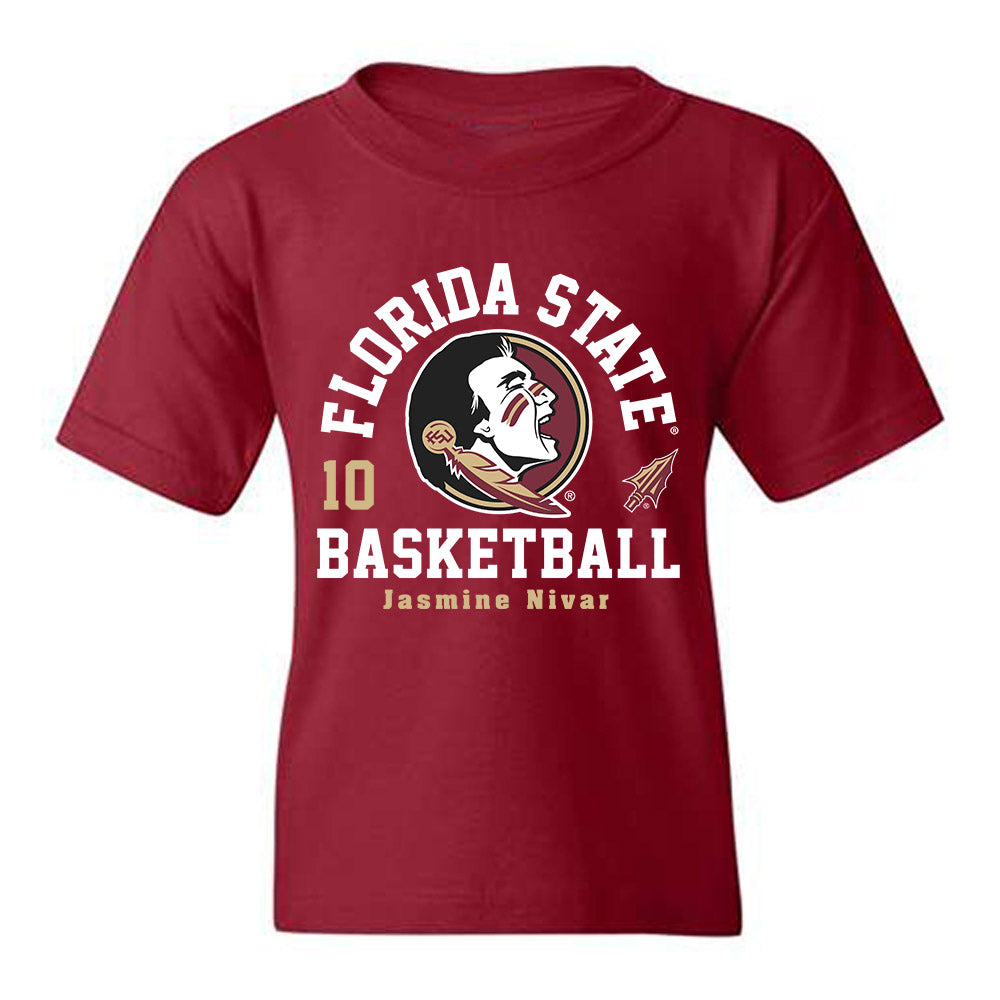 FSU - NCAA Women's Basketball : Jasmine Nivar - Fashion Shersey Youth T-Shirt-0