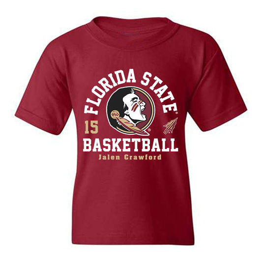 FSU - NCAA Men's Basketball : Jalen Crawford - Fashion Shersey Youth T-Shirt-0