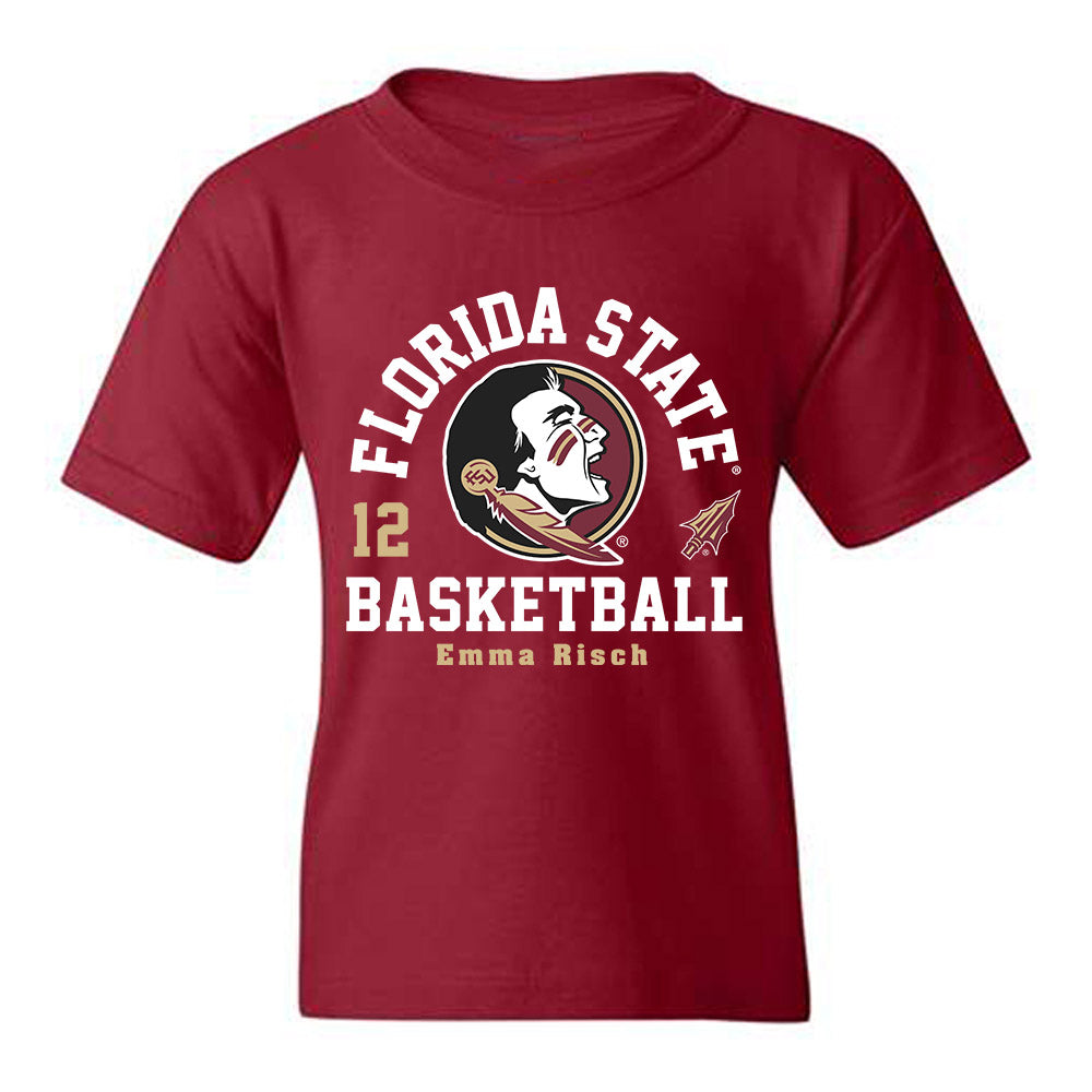 FSU - NCAA Women's Basketball : Emma Risch - Fashion Shersey Youth T-Shirt-0