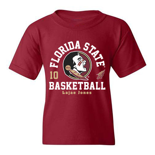 FSU - NCAA Men's Basketball : Lajae Jones - Fashion Shersey Youth T-Shirt-0