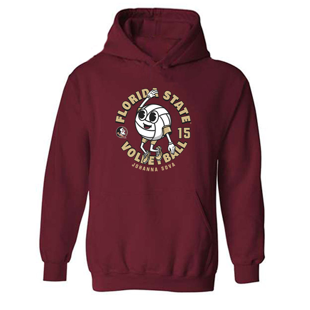 FSU - NCAA Women's Volleyball : Johanna Sova - Fashion Shersey Hooded Sweatshirt-0