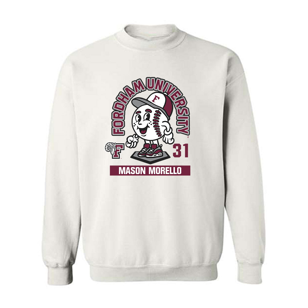 Fordham - NCAA Baseball : Mason Morello - Fashion Shersey Crewneck Sweatshirt-0