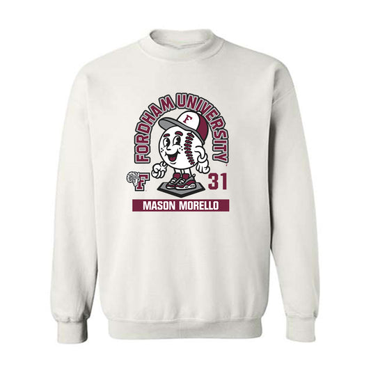Fordham - NCAA Baseball : Mason Morello - Fashion Shersey Crewneck Sweatshirt-0