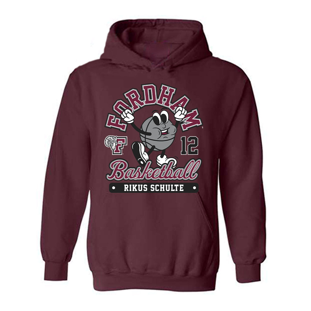Fordham - NCAA Men's Basketball : Rikus Schulte - Fashion Shersey Hooded Sweatshirt-0