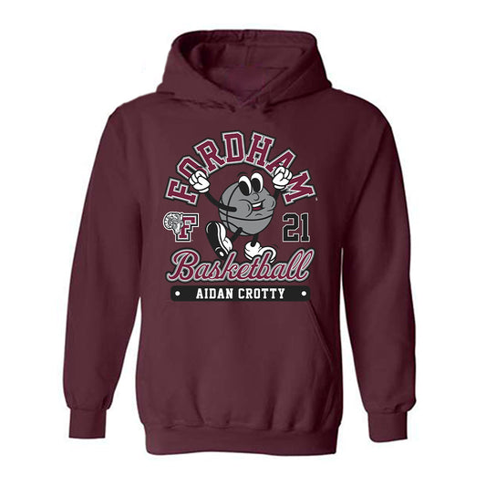 Fordham - NCAA Men's Basketball : Aidan Crotty - Fashion Shersey Hooded Sweatshirt-0