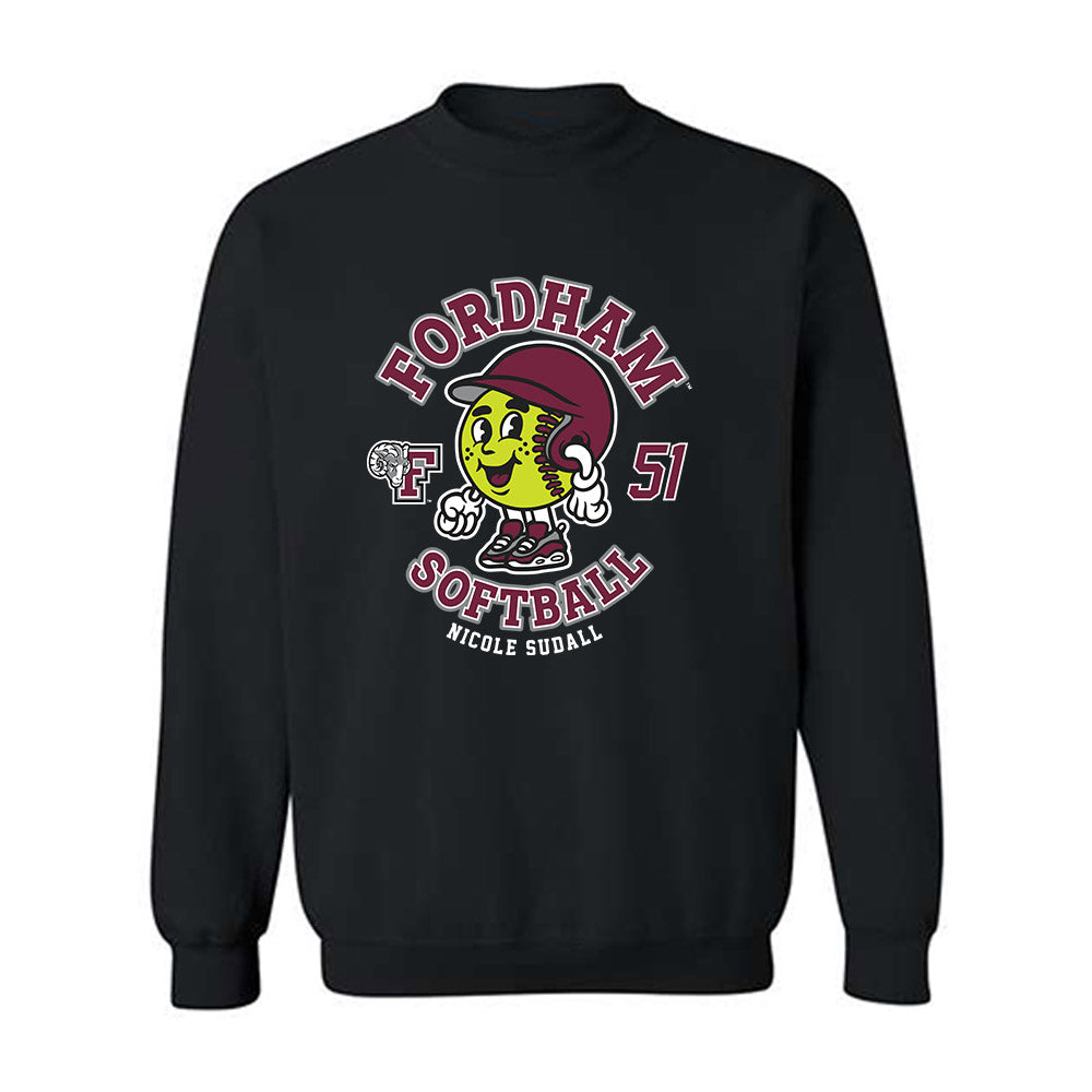 Fordham - NCAA Softball : Nicole Sudall - Fashion Shersey Crewneck Sweatshirt-0