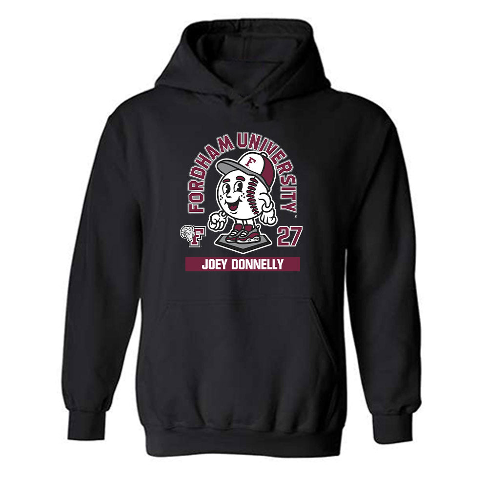 Fordham - NCAA Baseball : Joey Donnelly - Fashion Shersey Hooded Sweatshirt-0