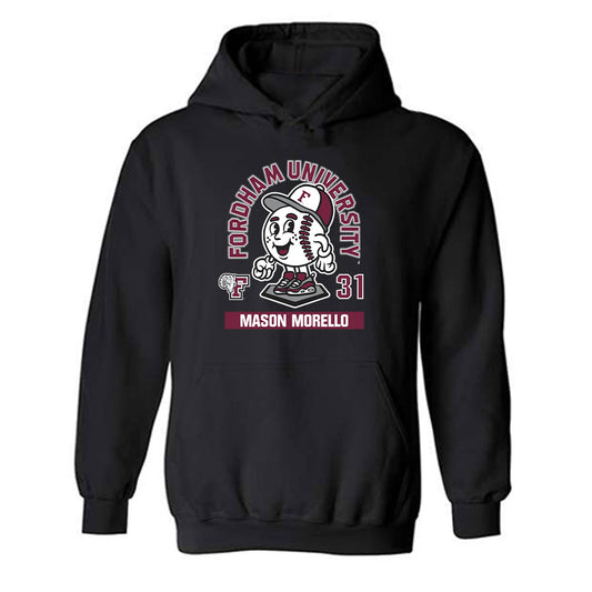 Fordham - NCAA Baseball : Mason Morello - Fashion Shersey Hooded Sweatshirt-0