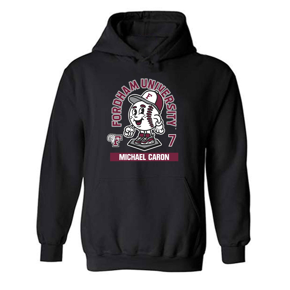 Fordham - NCAA Baseball : Michael Caron - Fashion Shersey Hooded Sweatshirt-0