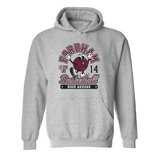 Fordham - NCAA Men's Basketball : Roor Akhuar - Fashion Shersey Hooded Sweatshirt-0