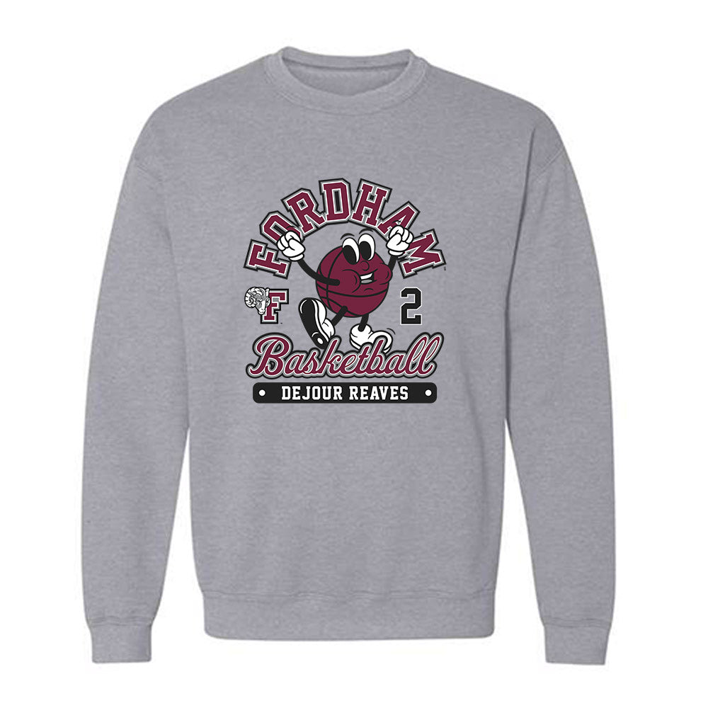 Fordham - NCAA Men's Basketball : Dejour Reaves - Fashion Shersey Crewneck Sweatshirt-0
