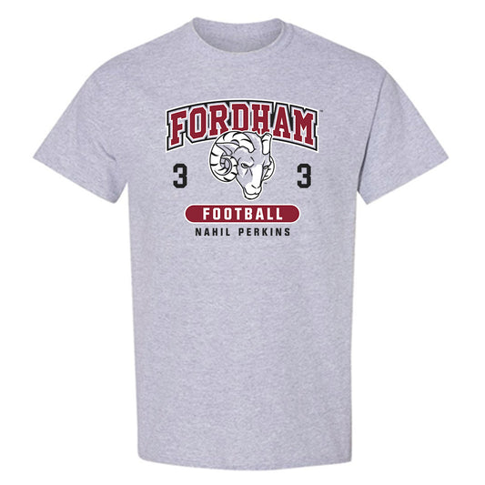 Fordham - NCAA Football : Nahil Perkins - Fashion Shersey T-Shirt-0