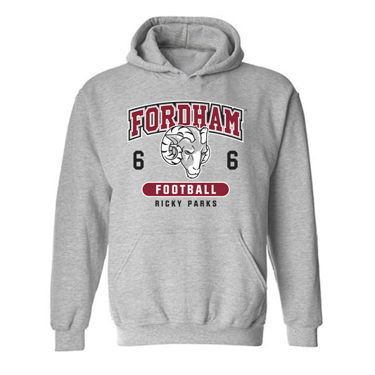 Fordham - NCAA Football : Ricky Parks - Fashion Shersey Hooded Sweatshirt-0