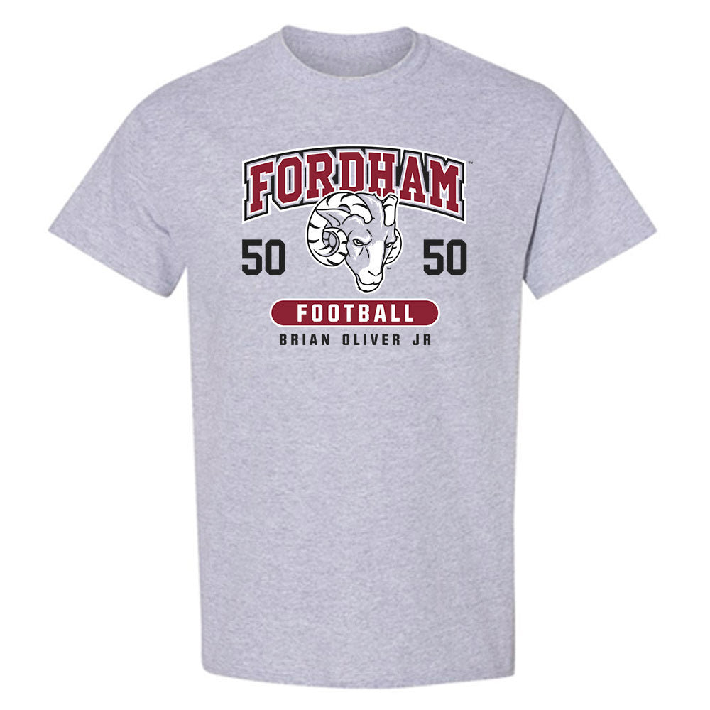 Fordham - NCAA Football : Brian Oliver Jr - Fashion Shersey T-Shirt-0