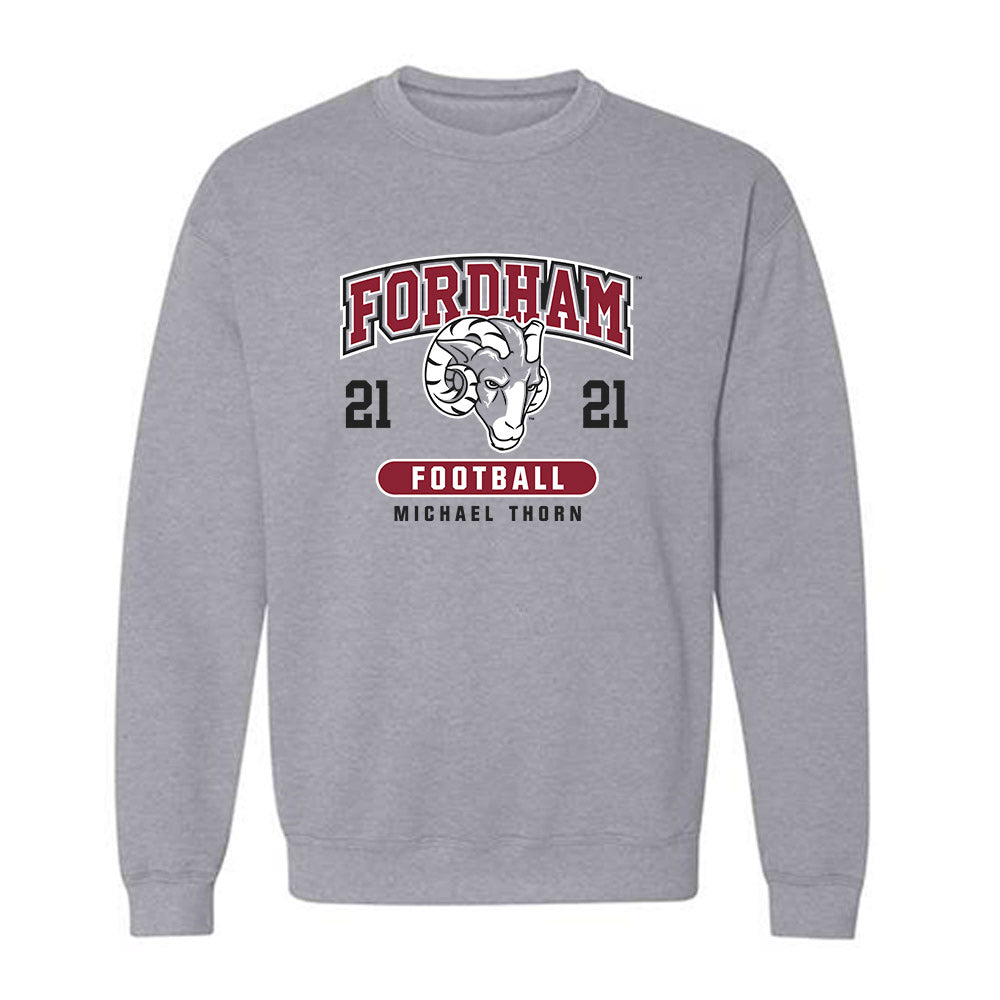 Fordham - NCAA Football : Michael Thorn - Fashion Shersey Crewneck Sweatshirt-0
