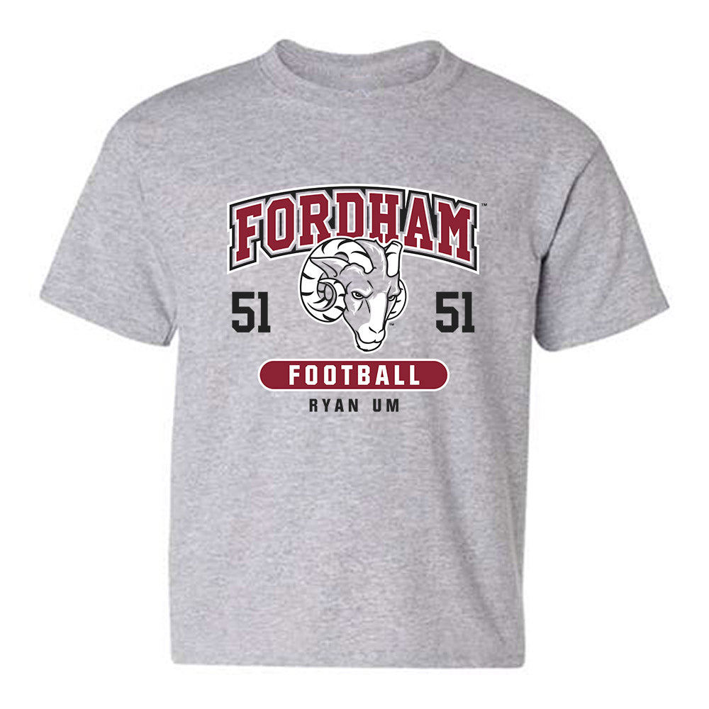 Fordham - NCAA Football : Ryan Um - Fashion Shersey Youth T-Shirt-0