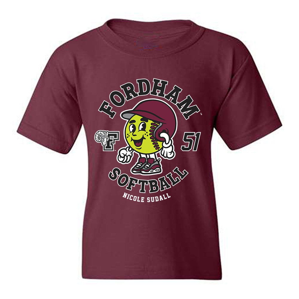Fordham - NCAA Softball : Nicole Sudall - Fashion Shersey Youth T-Shirt-0