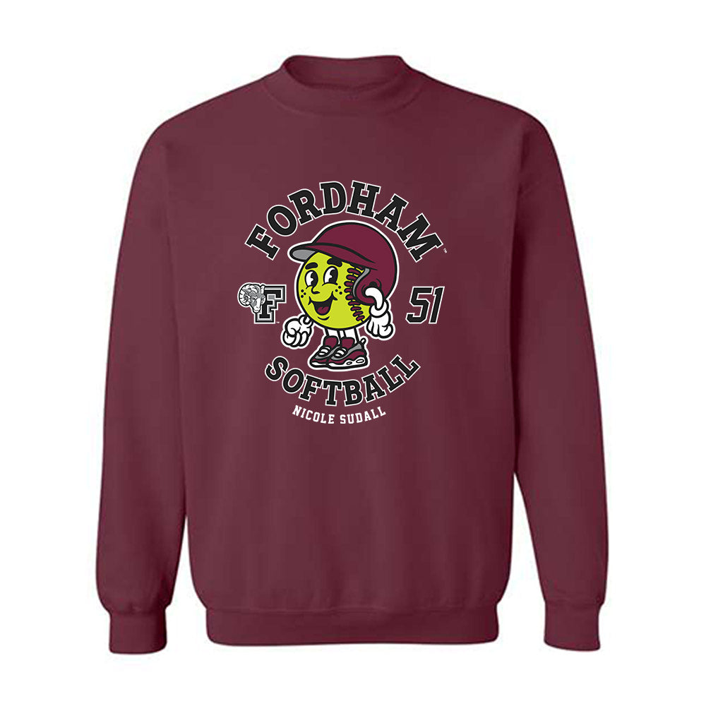 Fordham - NCAA Softball : Nicole Sudall - Fashion Shersey Crewneck Sweatshirt-0