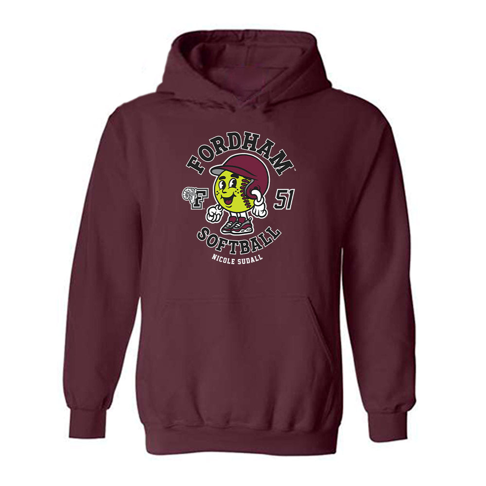 Fordham - NCAA Softball : Nicole Sudall - Fashion Shersey Hooded Sweatshirt-0