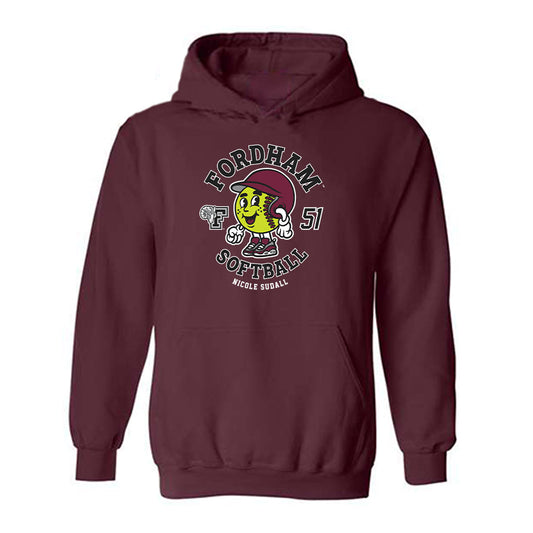 Fordham - NCAA Softball : Nicole Sudall - Fashion Shersey Hooded Sweatshirt-0