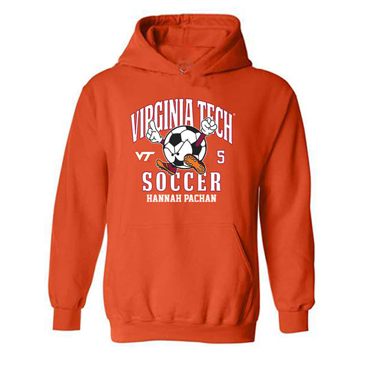 Virginia Tech - NCAA Women's Soccer : Hannah Pachan - Fashion Shersey Hooded Sweatshirt-0