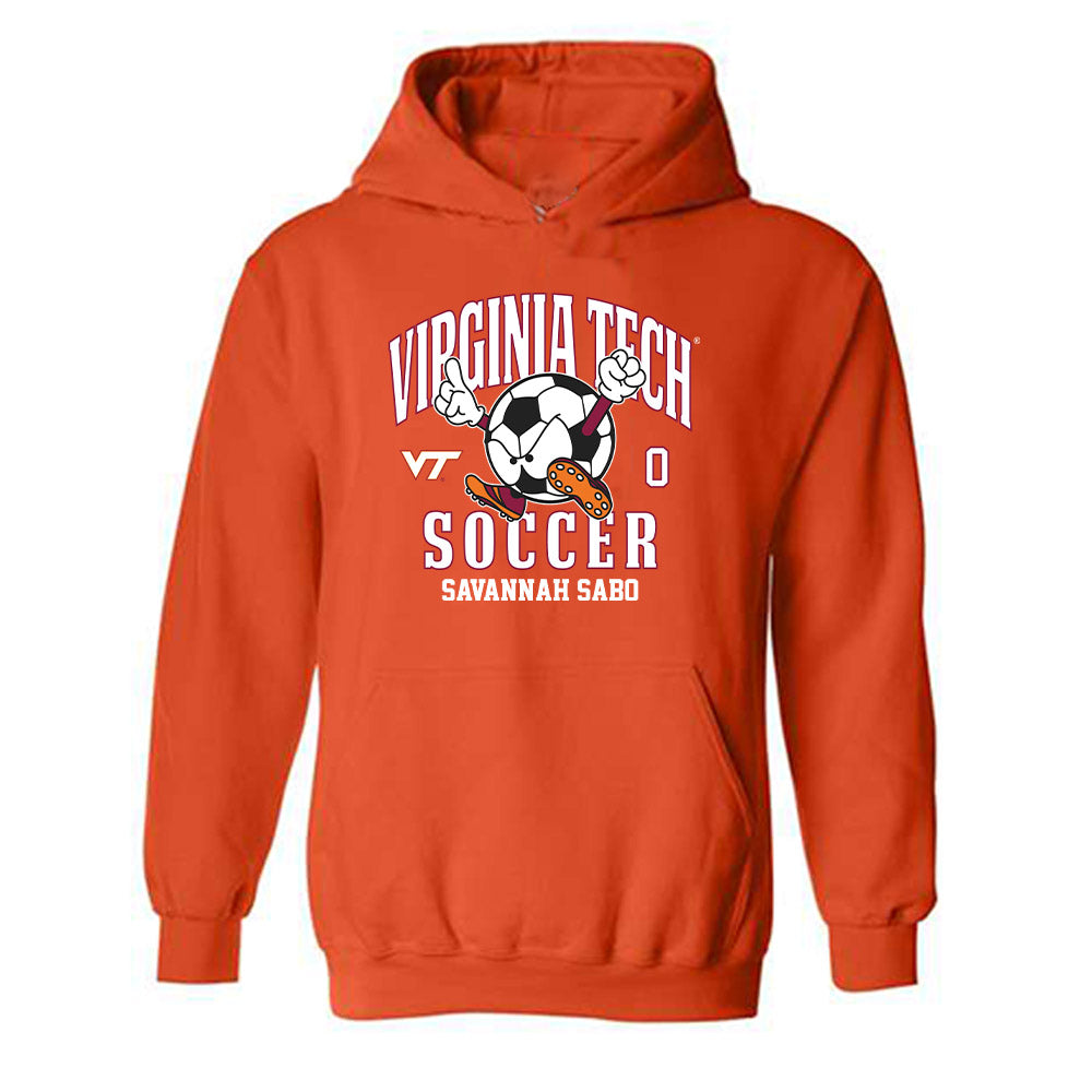 Virginia Tech - NCAA Women's Soccer : Savannah Sabo - Fashion Shersey Hooded Sweatshirt-0