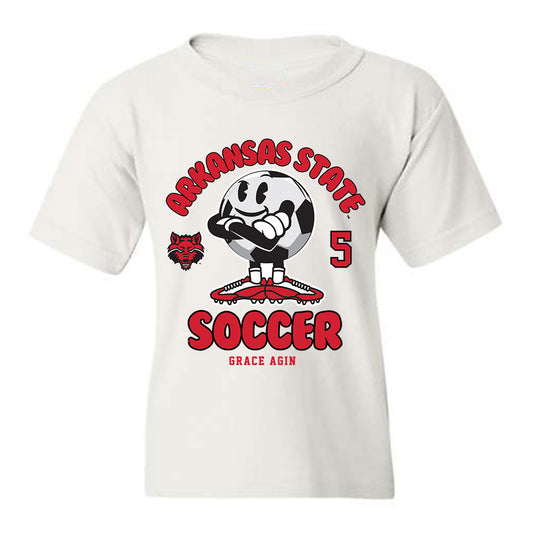 Arkansas State - NCAA Women's Soccer : Grace Agin - Youth T-Shirt