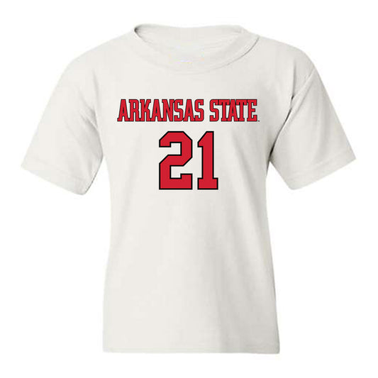 Arkansas State - NCAA Women's Basketball : Monica Marsh - Youth T-Shirt-0