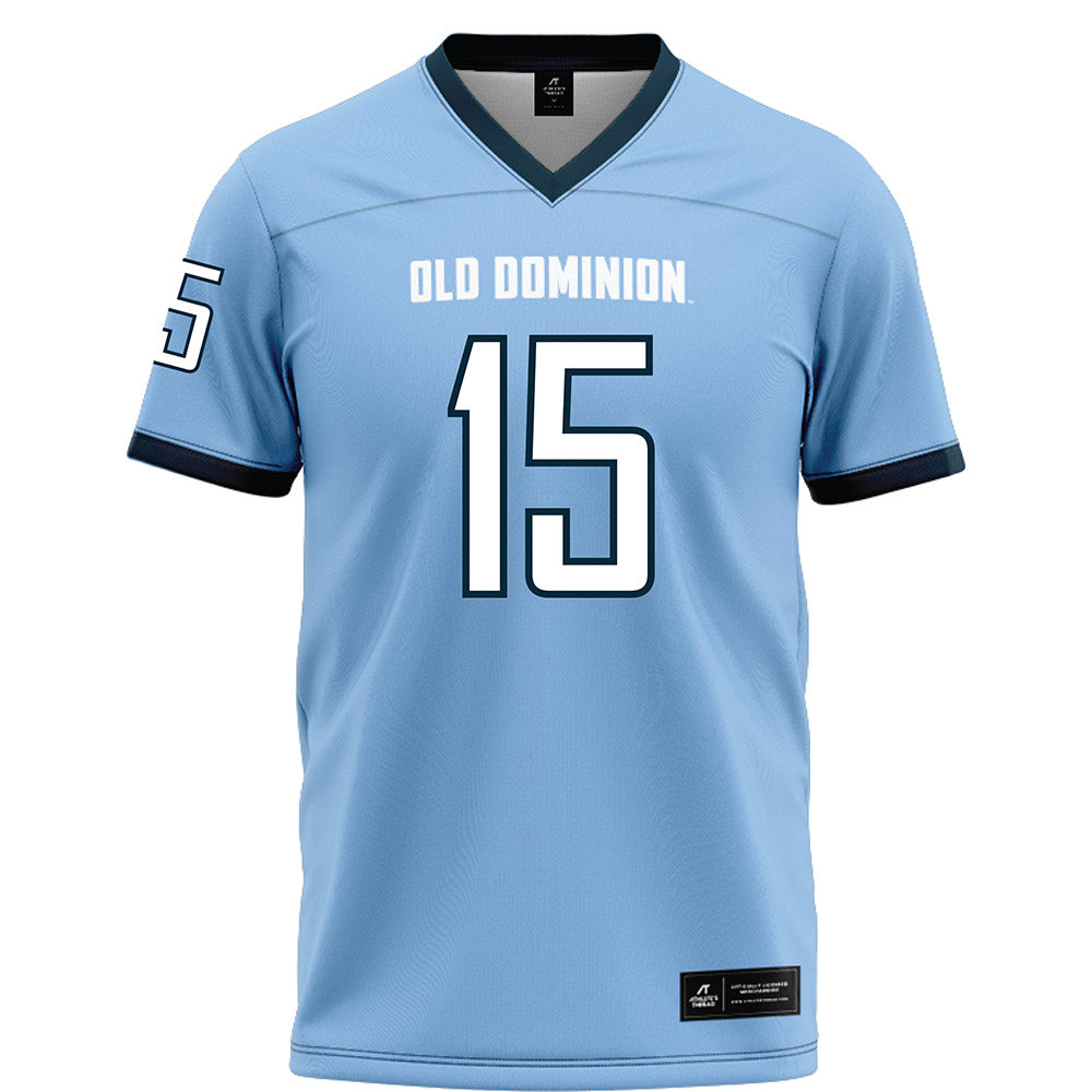 Old Dominion - NCAA Football : Jehahj Sherrill - Light blue Football Jersey-0