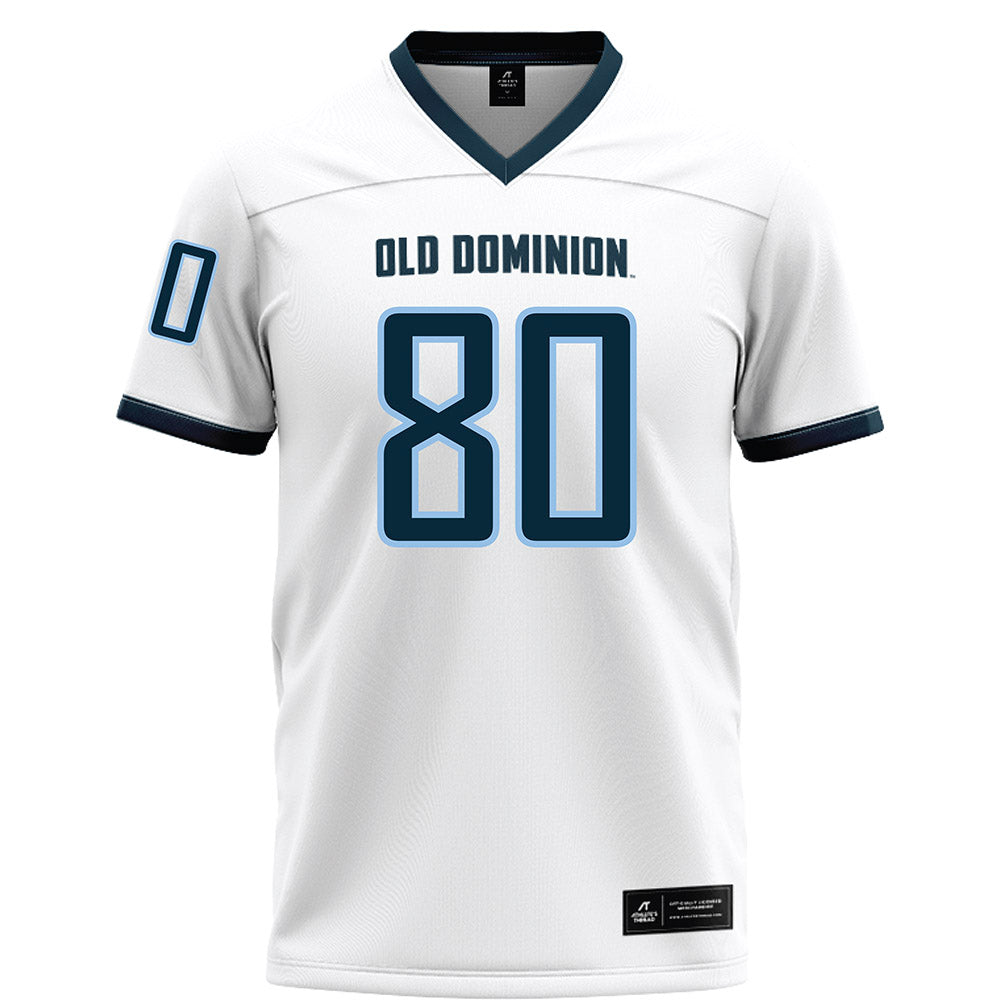 Old Dominion - NCAA Football : Christopher Warren - White Football Jersey-0