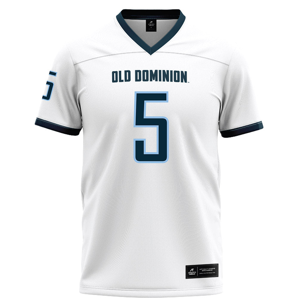 Old Dominion - NCAA Football : brandon crutchfield - White Football Jersey-0