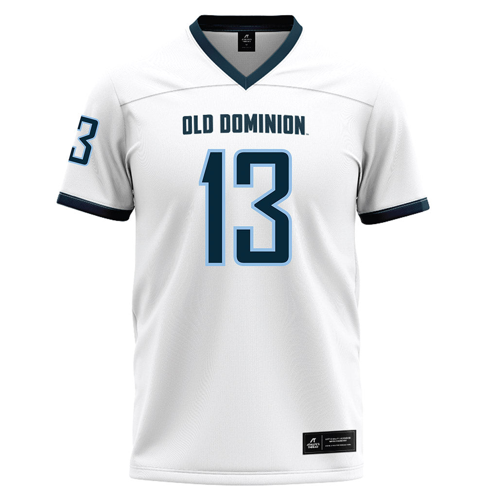 Old Dominion - NCAA Football : Lonnie Johnson - White Football Jersey-0