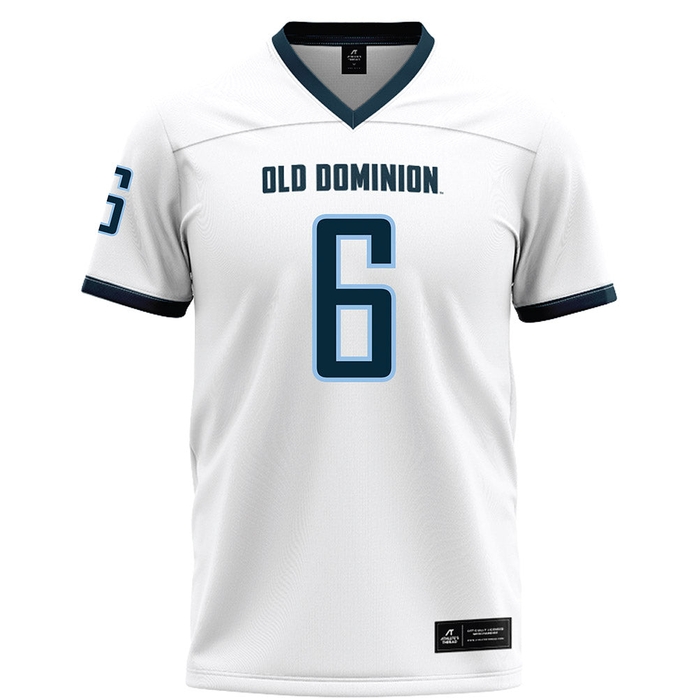 Old Dominion - NCAA Football : Treyvion Hall - White Football Jersey-0