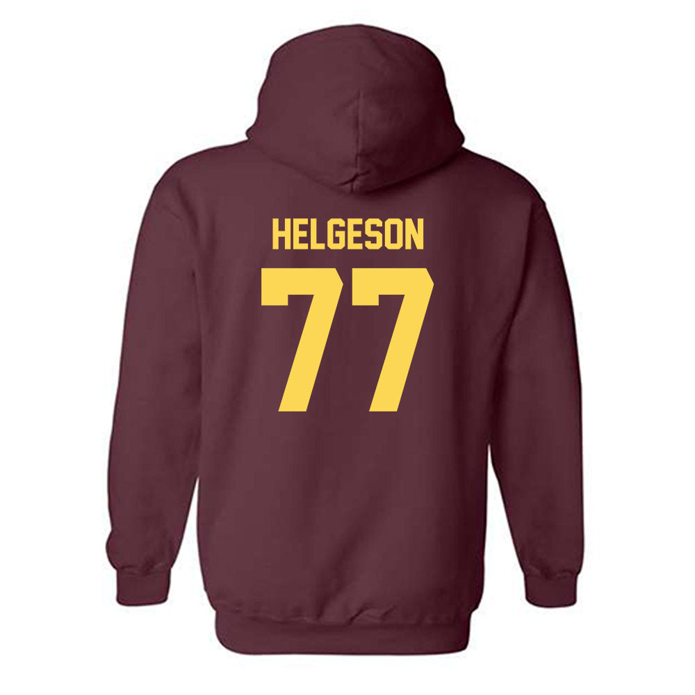NSU - NCAA Football : Riley Helgeson - Replica Shersey Hooded Sweatshirt-1
