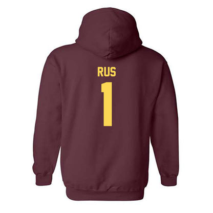 NSU - NCAA Women's Basketball : Reagan Rus - Classic Shersey Hooded Sweatshirt-1