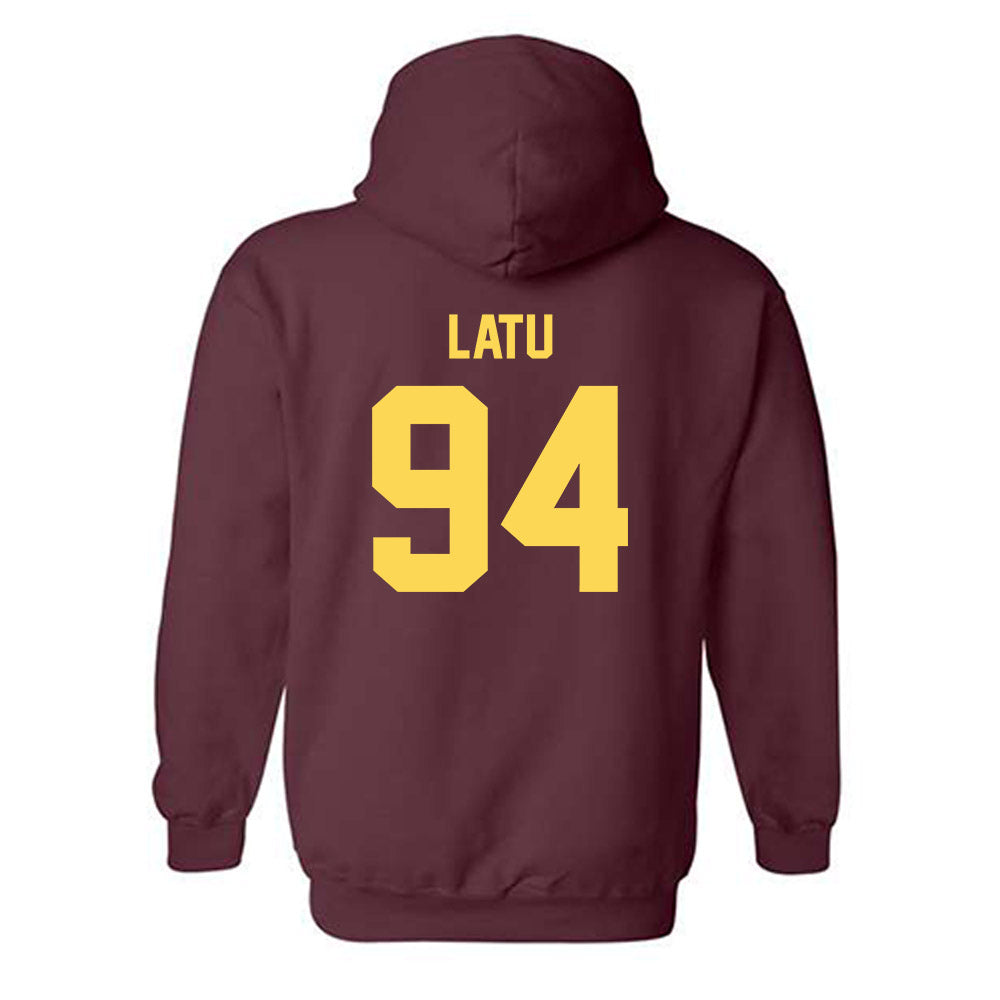 NSU - NCAA Football : Tau Latu - Classic Shersey Hooded Sweatshirt-1