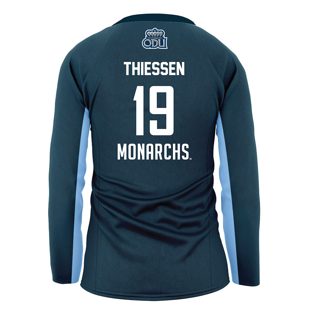 Old Dominion - NCAA Women's Volleyball : Avery Thiessen - Navy Volleyball Jersey-1
