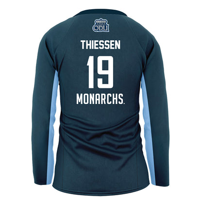 Old Dominion - NCAA Women's Volleyball : Avery Thiessen - Navy Volleyball Jersey-1