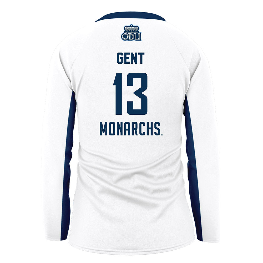 Old Dominion - NCAA Women's Volleyball : Ashlyn Gent - White Volleyball Jersey-1