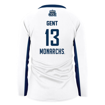 Old Dominion - NCAA Women's Volleyball : Ashlyn Gent - White Volleyball Jersey-1