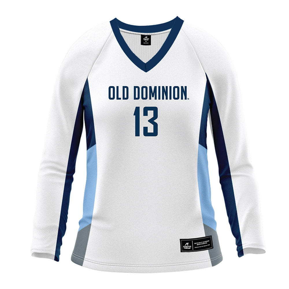 Old Dominion - NCAA Women's Volleyball : Ashlyn Gent - White Volleyball Jersey-0