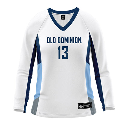 Old Dominion - NCAA Women's Volleyball : Ashlyn Gent - White Volleyball Jersey-0