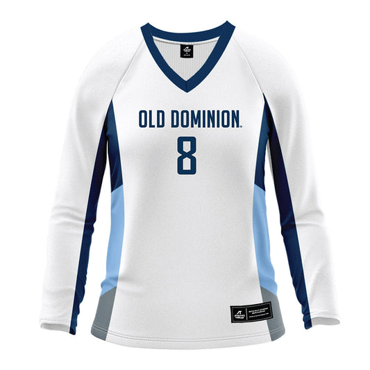 Old Dominion - NCAA Women's Volleyball : Katie Rakoski - White Volleyball Jersey-0
