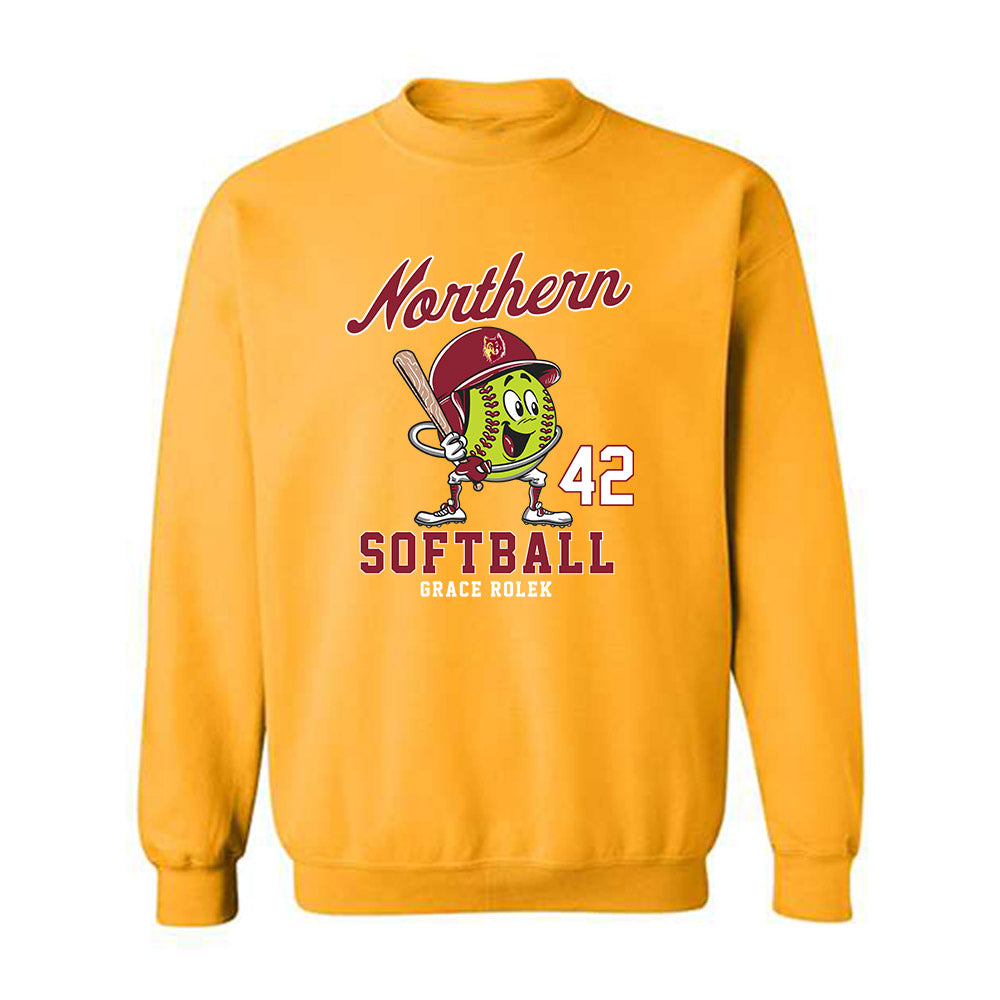 NSU - NCAA Softball : Grace Rolek - Fashion Shersey Crewneck Sweatshirt-0