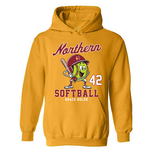 NSU - NCAA Softball : Grace Rolek - Fashion Shersey Hooded Sweatshirt-0